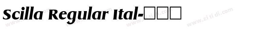Scilla Regular Ital字体转换